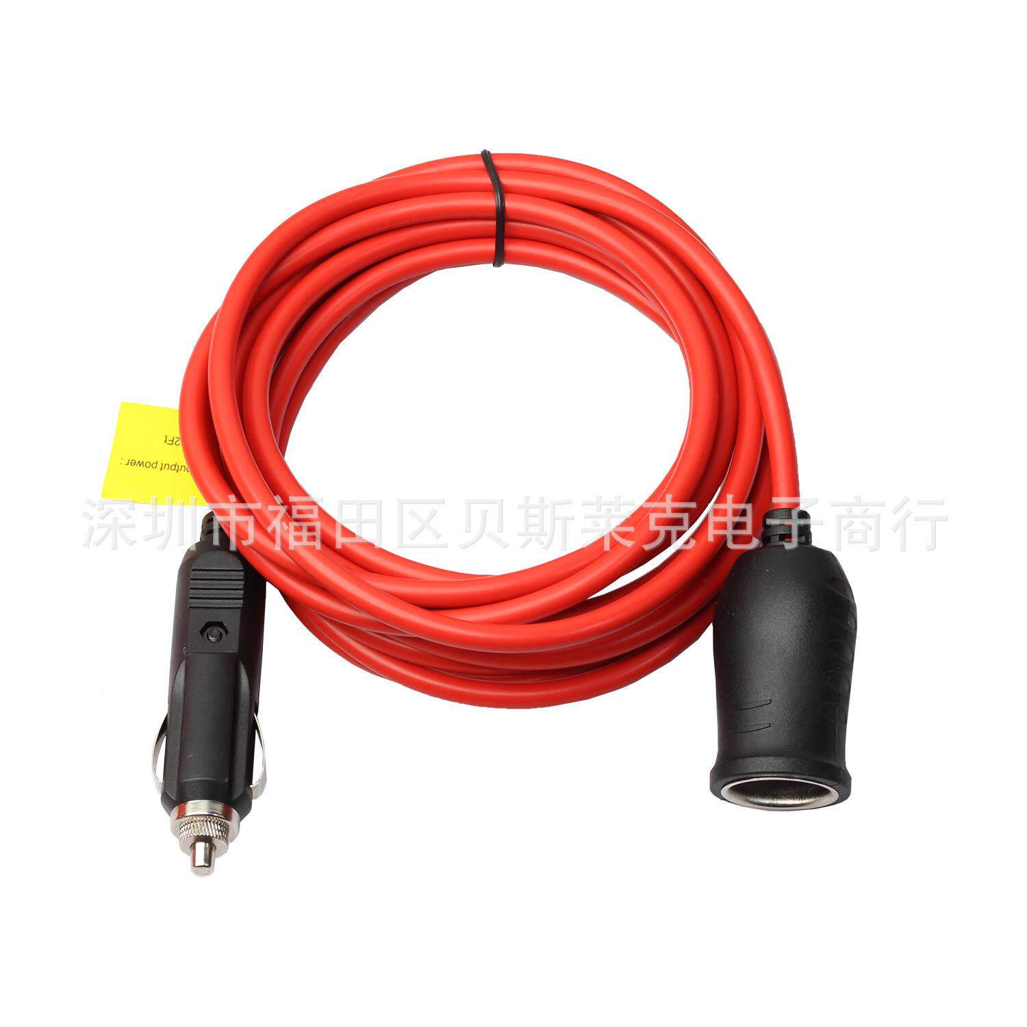 外贸推荐 红色 3米6 12V 24V 车载点烟器 电源线 延长线