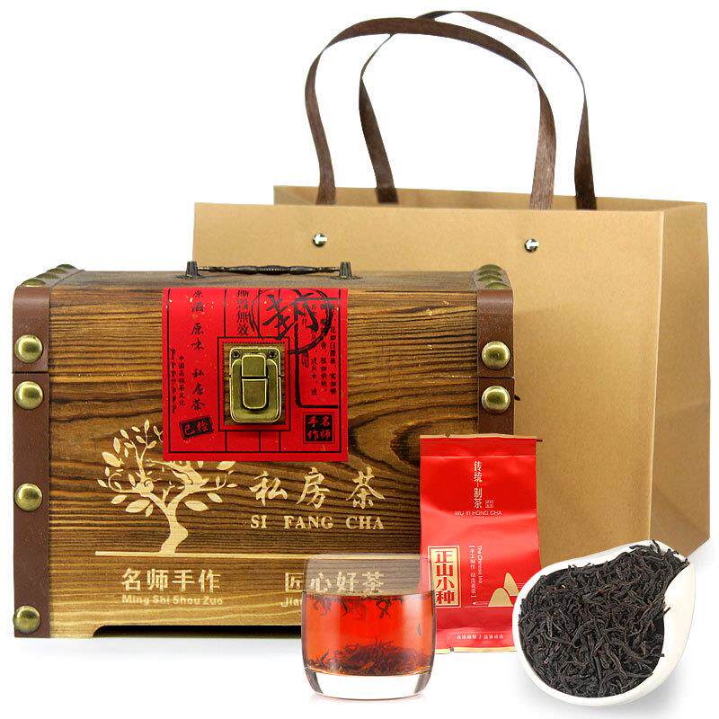 正山小种红茶木质礼盒装桐木关浓香型茶叶中秋送礼包邮礼盒闽红