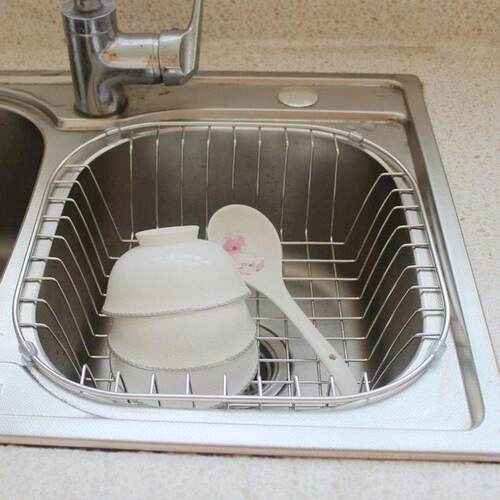 厨房沥水架水槽碗碟架不锈钢洗菜盆加粗沥水篮水池放碗篮置物架