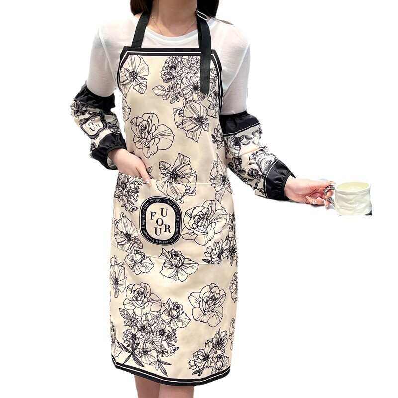 厨房围裙家用高级感2024新款防油防水夏季薄款高颜值做饭专用围腰,家庭/个人清洁工具,围裙套装,淘宝优惠券,粉丝福利购,淘宝优惠卷