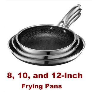 Frying Pans Pan Hybrid Honeycomb Nonstick Stainless Steel