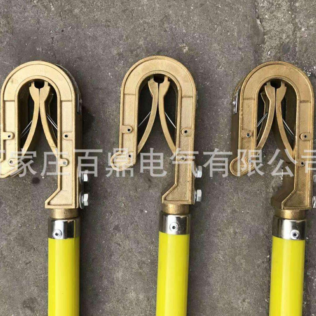 百鼎供应铜头双舌接地棒1米10kv双舌铜头接地棒 接地线夹铜头