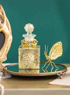 收获小屋复古玻璃香水瓶无火香薰空瓶藤条装饰梳妆台摆件家居饰品