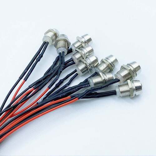 超高亮灯珠LED发光二极管 指示灯开孔8MM 带线灯座3V6V12V24V220V