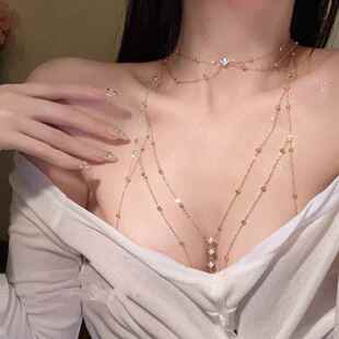 Body Chain 胸链身体链欧美性感比基尼立体后背链露背装配饰女
