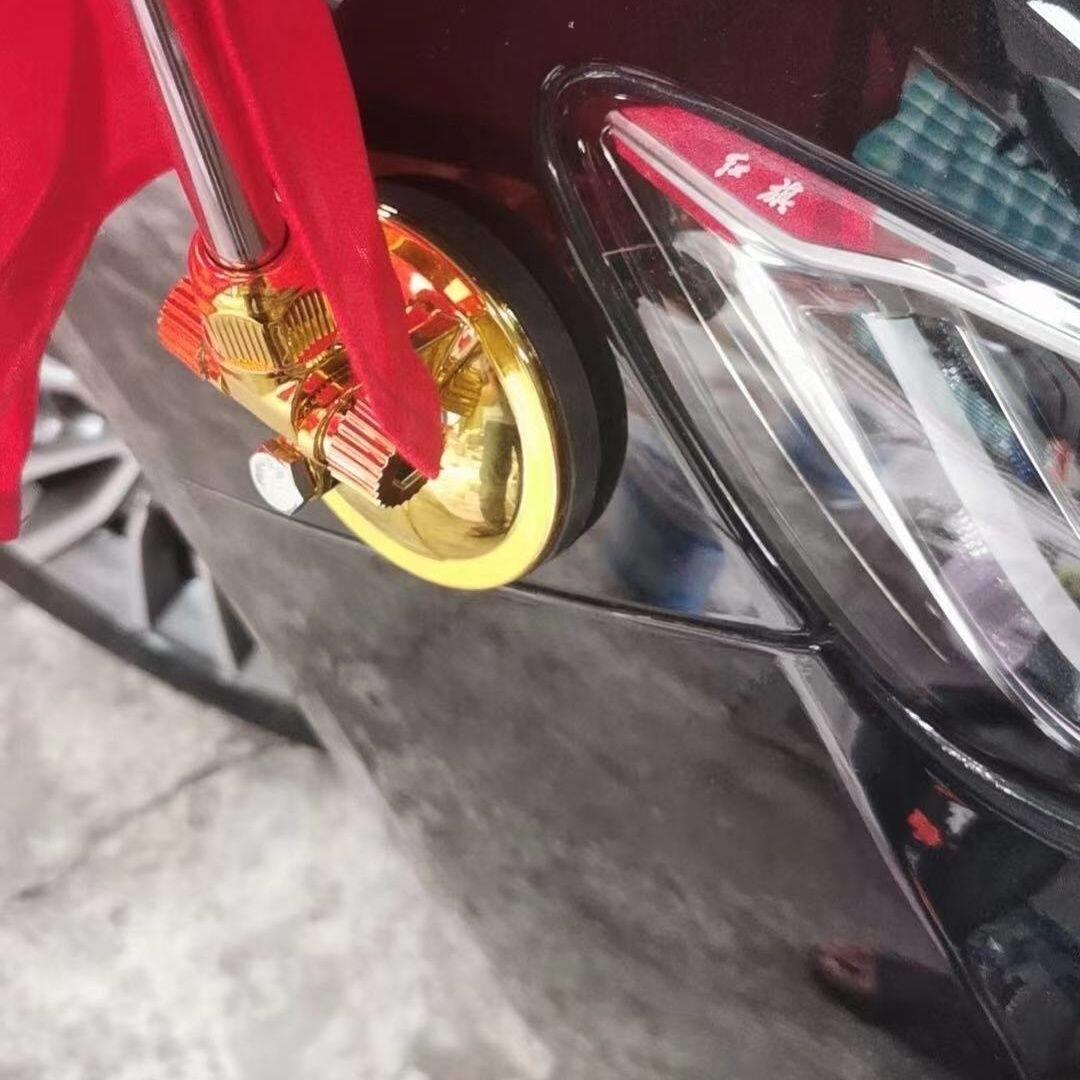 汽车红旗车强磁磁铁磁吸不锈钢棋杆高速婚庆节庆装饰免钉车头红旗