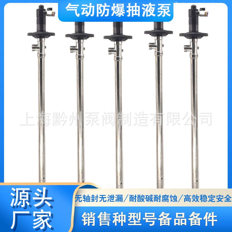 防爆气动油桶泵HD-A1+SS304-1200HP化工插桶泵|手提式耐腐蚀抽液