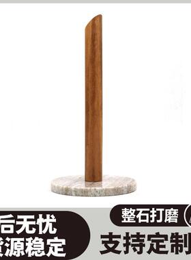 北欧厨房餐巾纸卷筒纸巾架家用大理石餐桌桌面立式卷纸收纳座