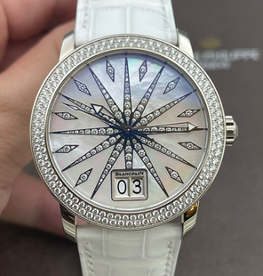 公价60.85万98新40mm宝珀女装系列白金镶钻2850自动机械女表原钻