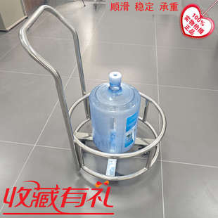 定做加厚不锈钢汤桶架奶茶桶架带滑轮食堂餐厅保温桶泔水桶架推车