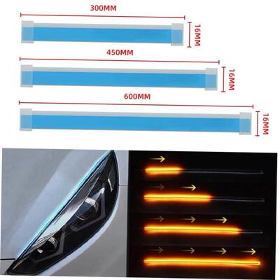 1pcs LED DRL Car Daytime Running Light Flexible Waterproof S
