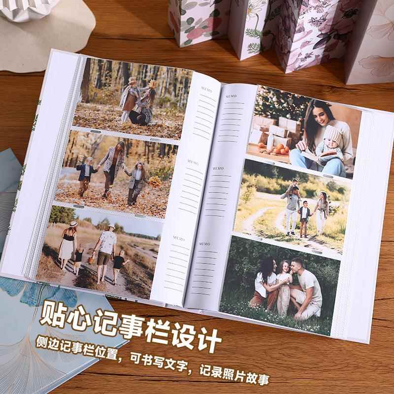 相册收纳本6寸300张大容量创意可书手写纸芯复古相簿4R6寸图片