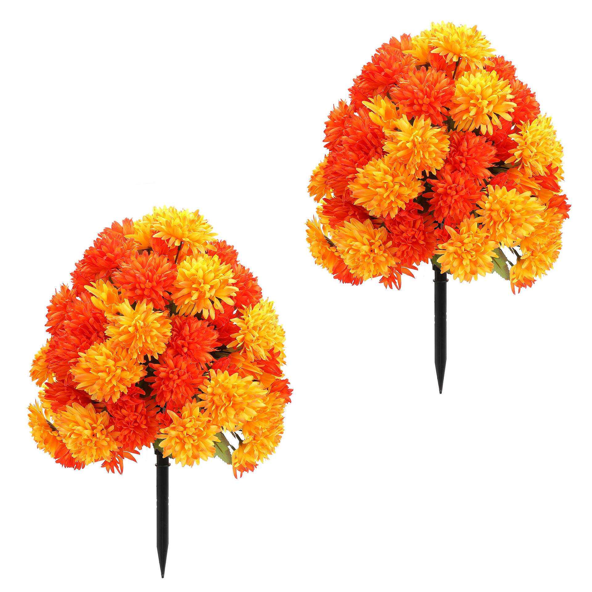 现货渐变双色仿真花大雏菊菊花地插树 秋季庭院花园家居装饰绿植