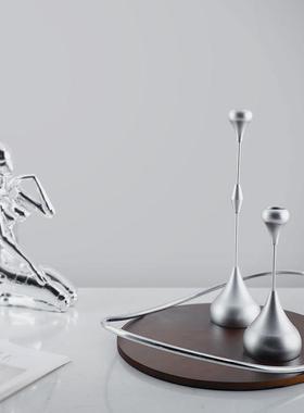 现代科技感摆件柜子装饰空山基机械女神人物雕塑桌面摆设玄关饰品