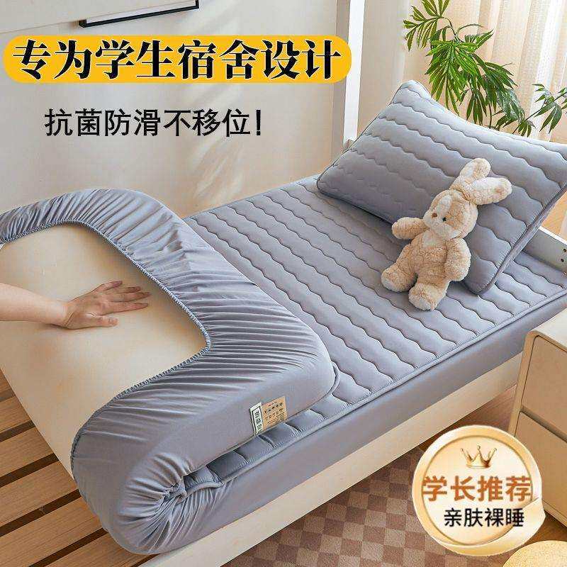 学生宿舍专用床笠单人夹棉抗菌防滑上下铺90x190床垫褥子套保护罩