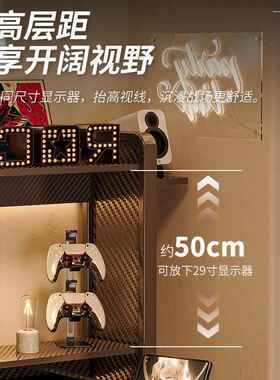 式机电脑桌A703AN6带置卧物架室简约家台用小书型桌书架一体电竞