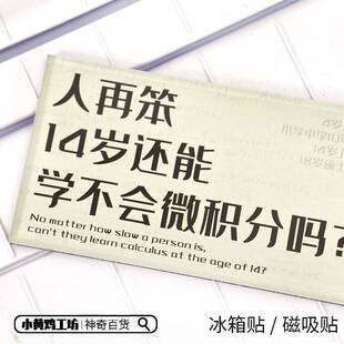 人再笨14岁还能学不会微积分吗磁吸贴冰箱贴钱学森名人名言装饰品