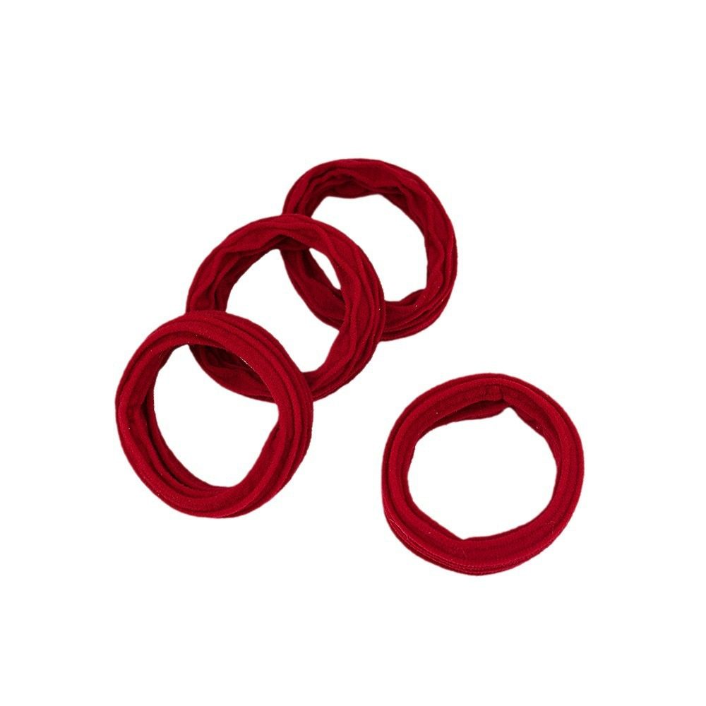 橡皮筋简约弹力红色头绳发饰发网