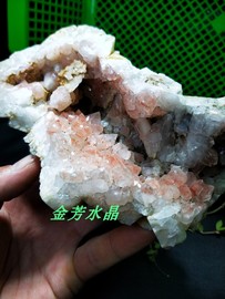 天然白水晶骨干原石 红幽灵聚宝盆 招财佳品晶体通透 超亮皮