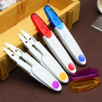 Colored transparent scissors with cap, scissors with cap, sp
