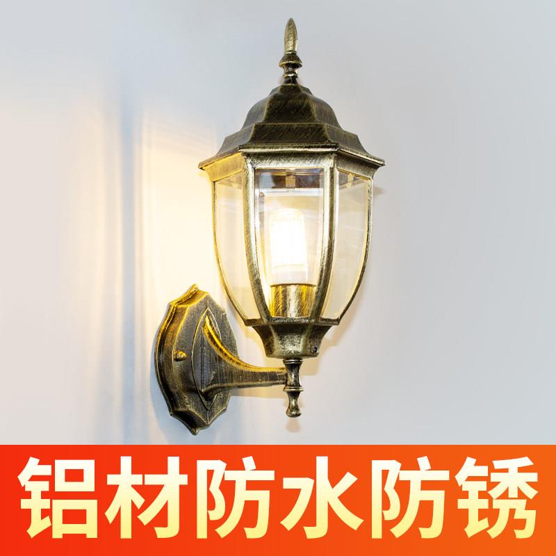 欧式防古户外壁灯防水户外围墙灯阳台室外覆古大门口墙壁灯庭院灯