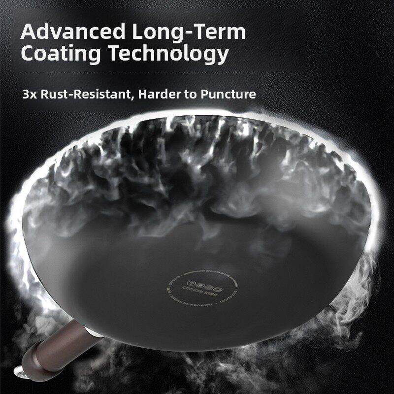 炊大皇煎锅平底锅不粘锅家用无涂层铁锅炒菜锅煎饼锅牛排锅通用