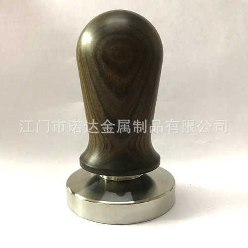 30磅压力弹力压粉器意式咖啡机专用压粉器不锈钢粉锤木柄弹力粉锤