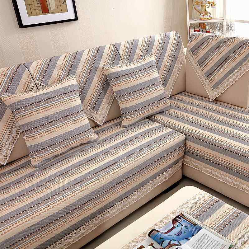 正品一生缘沙发垫四季用通防滑高档灰棉麻罩全包笠盖三人沙发套巾