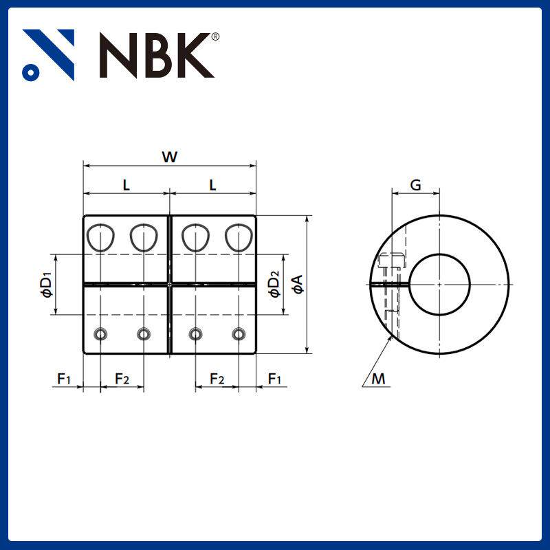 NBK MLRS-C一体狭缝切割型联轴器 全不锈钢连轴器 厂家直供