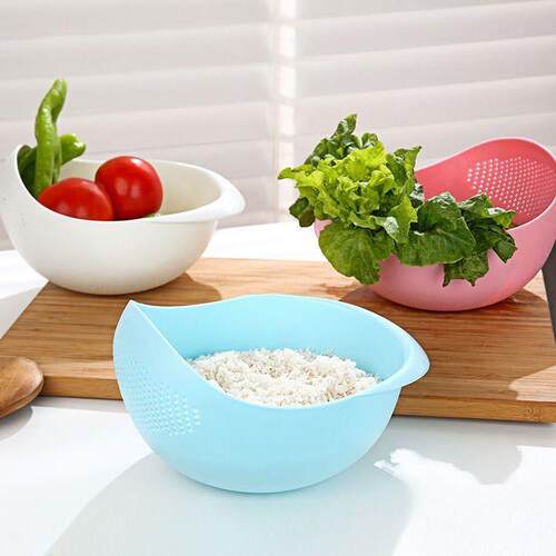 Multifunctional Kitchen Rice Washer and Vegetable Basket - A