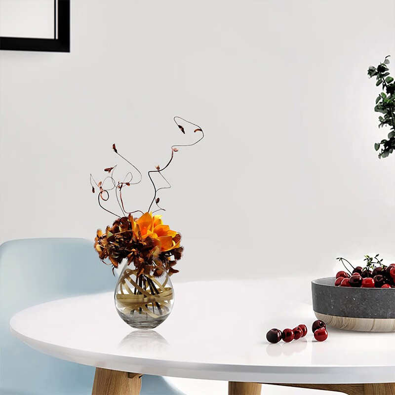 现代简约仿真花艺餐厅洽谈桌面绿植小摆花酒店样板房洗手台装饰花