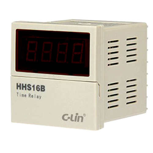 欣灵HHS16B 数显时间继电器 延时范围0.01s~99990h定时延时继电器