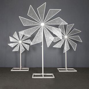 新款风车婚庆道具大摆件旋转摩天轮舞台铁艺路引系列装饰布置场景