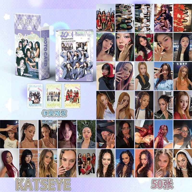 KATSEYE镭射小卡片3寸自印小卡片拍立得LOMO卡明信片周边同款