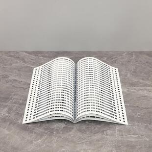 现代轻奢黑色艺术金属镂空书卷摆件样板房售楼处书房卧室玄关装 饰