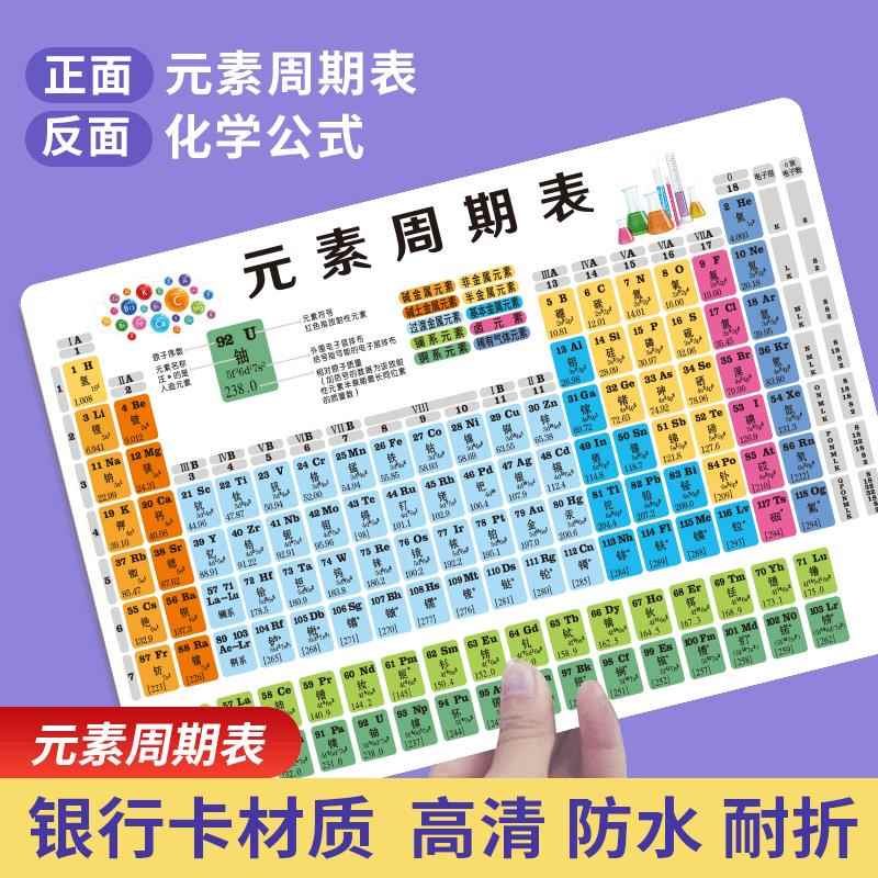 初中化学元素周期表挂图顺口溜墙贴纸元素周期表实物大图高中海报
