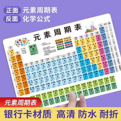 初中化学元素周期表挂图顺口溜墙贴纸元素周期表实物大图高中海报