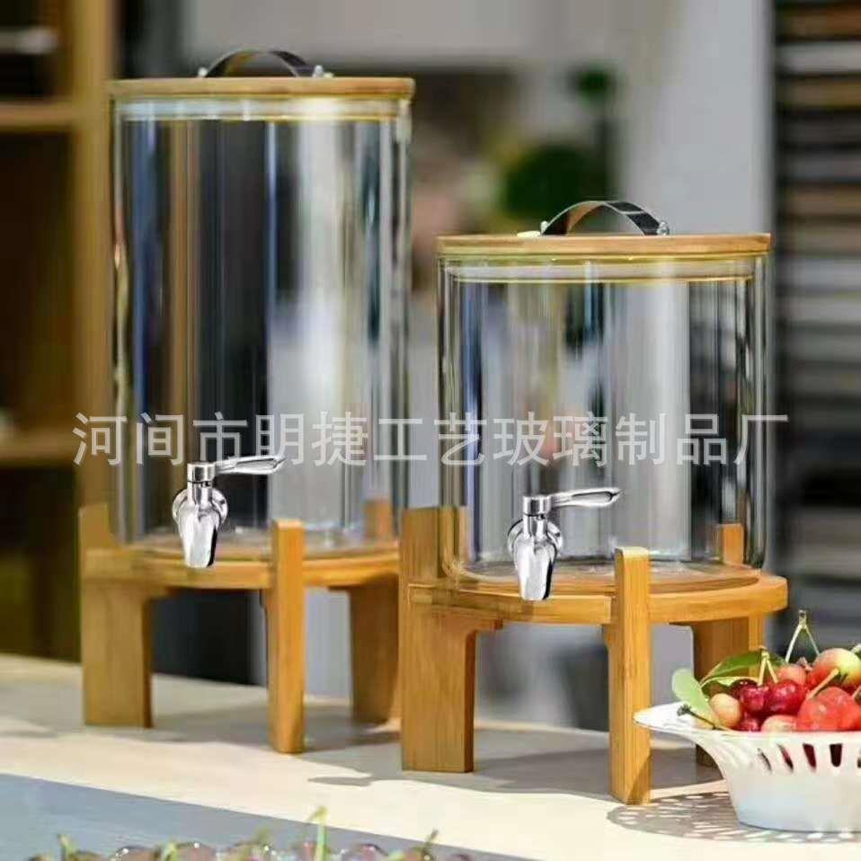 密封罐水果酵素桶大容量高硼硅玻璃不锈钢龙头泡酒桶发酵桶收纳