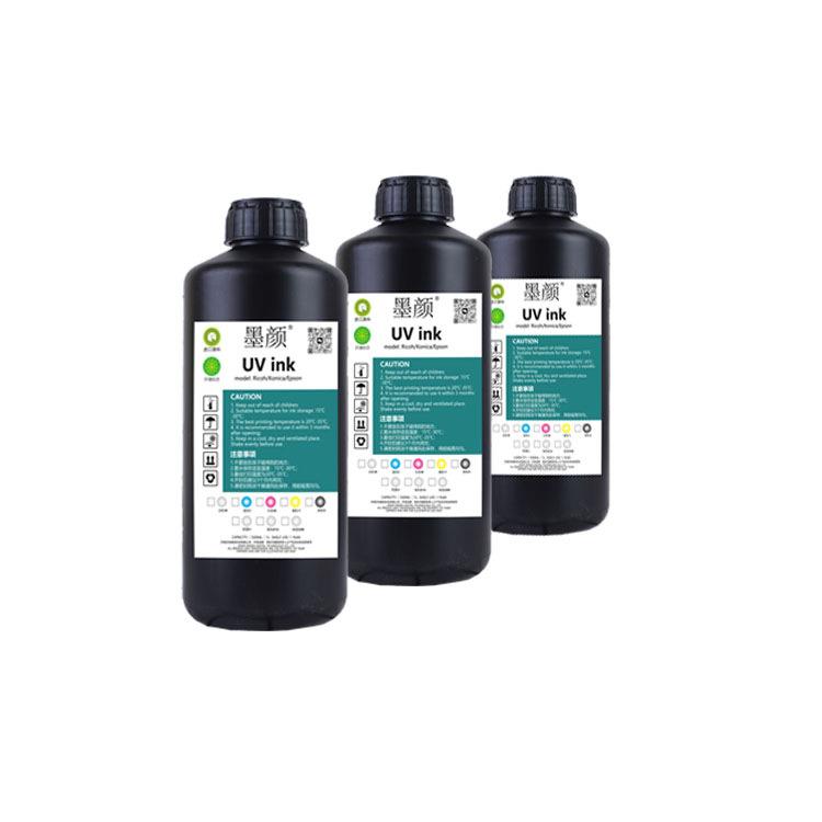 固化中性硬性柔性UV喷码墨水油墨喷附着力强 UV平板打印机墨水