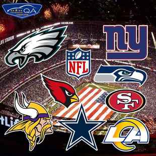 超级碗NFL老鹰维京人牛仔巨人海鹰球迷反光车贴车身贴