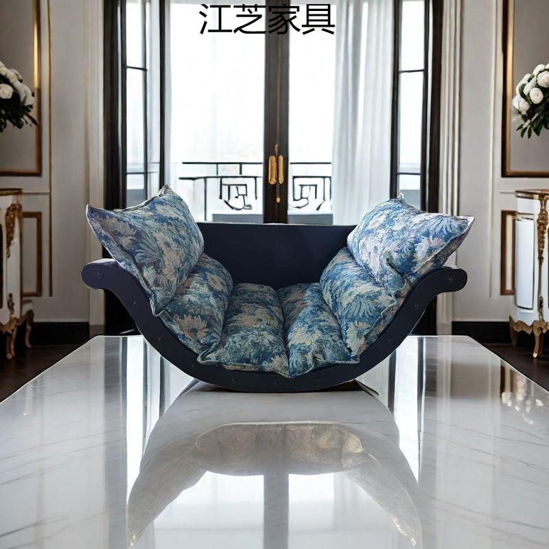 款香约蕉XBK摇船椅简实木单人沙发新家居躺椅客厅家用复古休闲摇