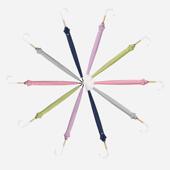 16骨透明弯钩长柄雨伞女晴雨两用直杆暴雨专用大伞男车载带防水套