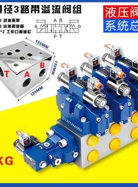 油研华德液压系统泵站电磁控制阀组总成DSHG-04 4WEH16油路块底座