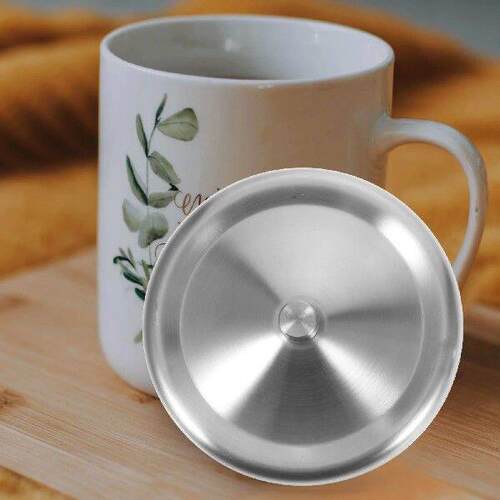 Water Cup Lid Stainless Steel Coffee Mug Metal Lids Flask