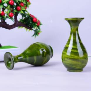 中式 饰品干花瓶花艺摆设 古典简约插花金丝楠阴沉木实木摆件家居装