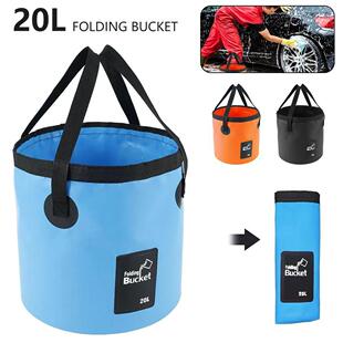 20L Waterproof Water Bags Folding Bucket Portable Outdoor Fo