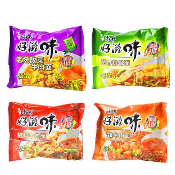康师傅 好滋味 方便面 袋装 红烧牛肉葱香排骨面 速食泡面