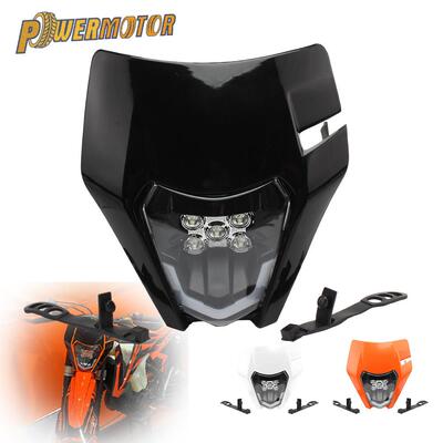 越野摩托车通用KTM前大灯25XC-W300EXC350行车灯LED灯芯改装头灯