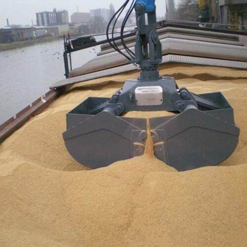 双开贝壳型电DED动抓斗垃场酒糟行车圾斗电遥控抓液压起重机动抓