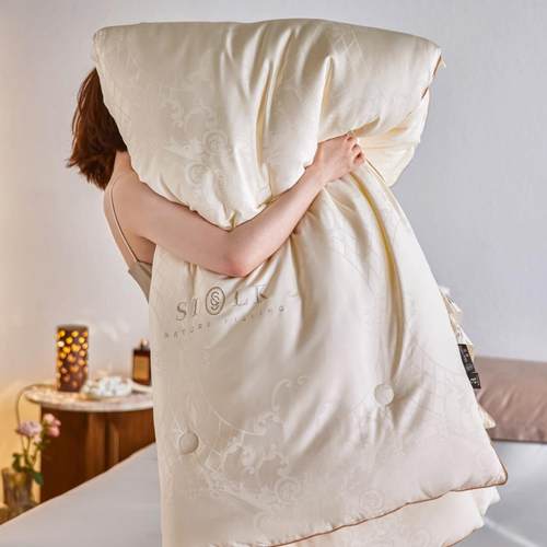 高桑蚕被丝大豆纤维芯家用双人春秋被TGE奢子欧式花加厚保暖冬被